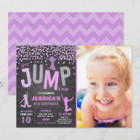 Salto de invitación por cumpleaños Fiesta de tramp
