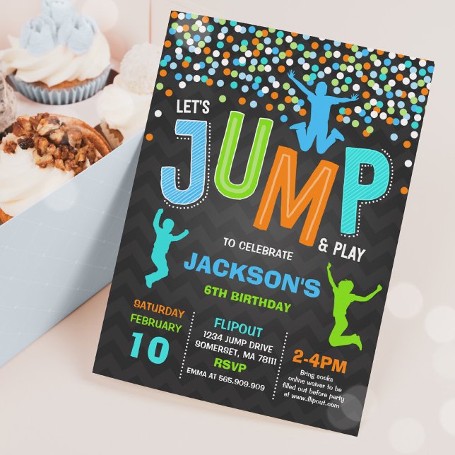 Salto de invitación por cumpleaños Fiesta de tramp (Subido por el creador)