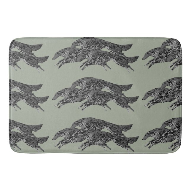 Salto de la alfombra de baño del Borzoi (Anverso)