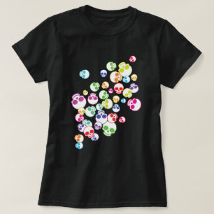 Salto De La Camiseta De Las Calaveras Coloridas