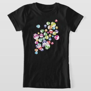 Salto De La Camiseta De Las Calaveras Coloridas