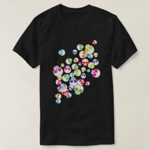 Salto De La Camiseta De Las Calaveras Coloridas