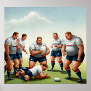 Salto de lesión - Impresión de arte de Rugby