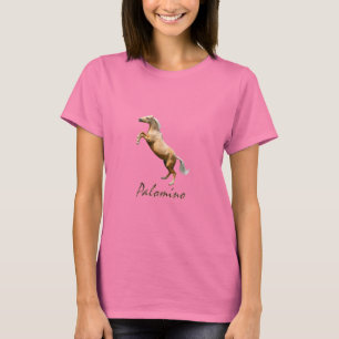 Salto del caballo del Palomino de la camiseta