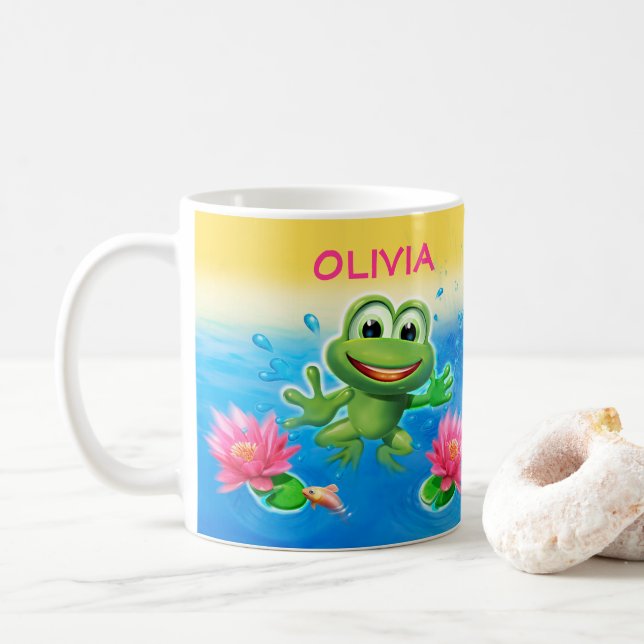 Salto del regalo de cerámica de encargo de la taza (Con donut)