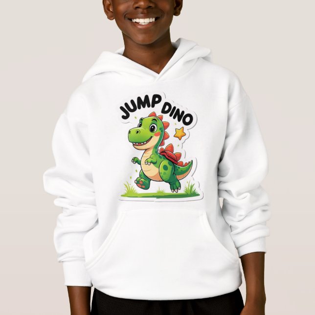 Salto Dino - Personalizado de juguete Pegatina hoo (Anverso)