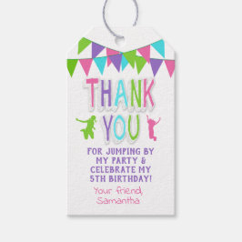 Salto fiesta rebotar la etiqueta rosa verde azulad