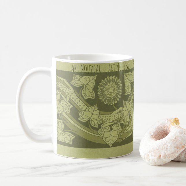 Saltos de Art Nouveau y tazas de café (Con donut)