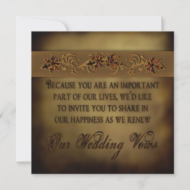 Saltos de invitación a la renovación de la boda de (Anverso)