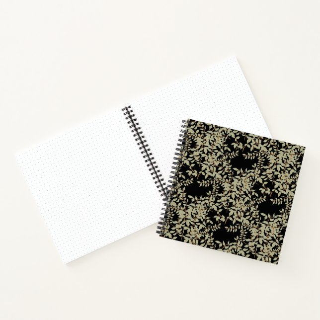 Saltos de jazmín verde sabio en un cuaderno de boc (Interior)