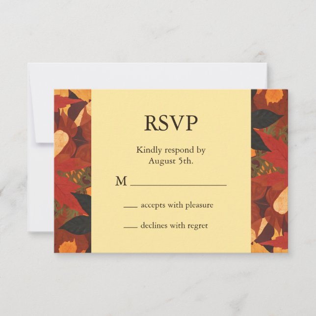 Saltos de otoño Boda RSVP (Anverso)