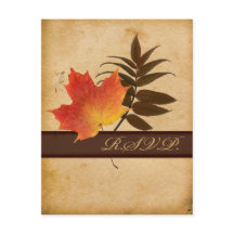 Saltos de otoño en la tarjeta de respuesta de pape