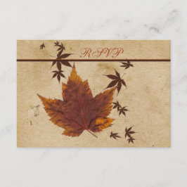 Saltos de otoño en la tarjeta de respuesta de pape