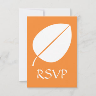 Saltos de otoño en la tarjeta RSVP Naranja