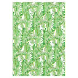 Saltos de plátano en un mantel