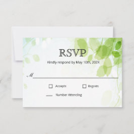 Saltos de primavera Boda de color de agua RSVP