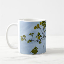 Saltos verdes artísticos bajo la Copa Blue Sky Mug