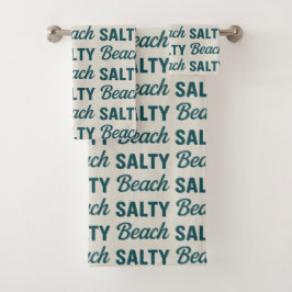 Salty Beach Teal Sand Coastal Beach Decor Graphic