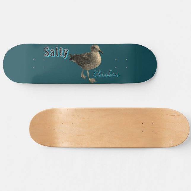 Salty Chicken Surf the Turf Skateboard (Horz)