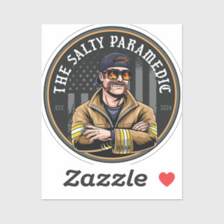 Salty Paramedic HD Pegatina negro