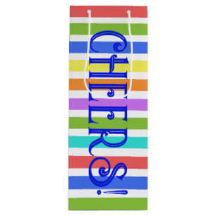 SALUD! Bolsa de vino tachado colorida