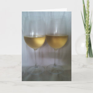 Salud! Chardonnay para dos tarjetas de felicitació
