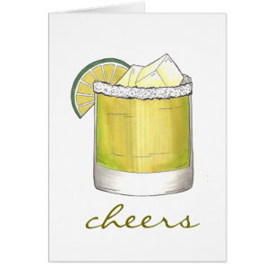 Salud! Cócteles de cóctel Margarita con lima de sa