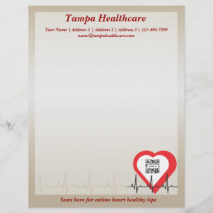 Salud del corazón de la plantilla del papel con