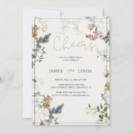 Salud! Elegante invitación a la boda floral