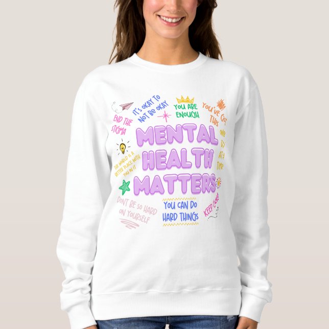 Salud Mental Importa Dodle Positivo Vibe Sweater (Anverso)