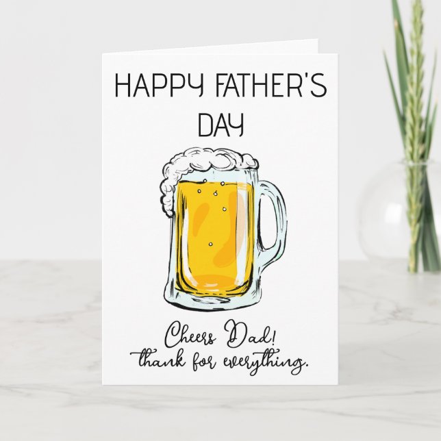 ¡Salud papá! Gracias por todo Tarjeta del Día del  (Anverso)