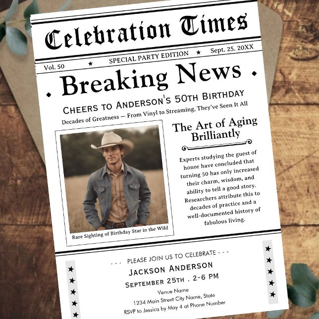 ¡Salud por los 50! Invitación de cumpleaños en for (Subido por el creador)