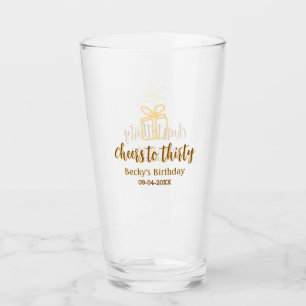 Salud por treinta regalo de cumpleaños pastel marr