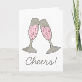 ¡Salud! Tarjeta de Felicitación de Bodas con Champ