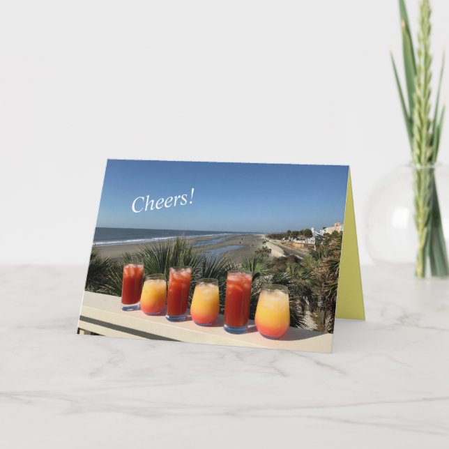 Salud! Tarjeta de felicitación. Tarjeta en blanco  (Anverso)