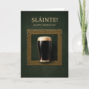 ¡Salud! Tarjeta moderna de cumpleaños celta irland