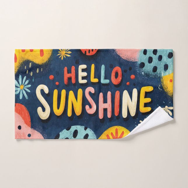 Saludable Saludo "Hello Sunshine" (Toalla de mano)