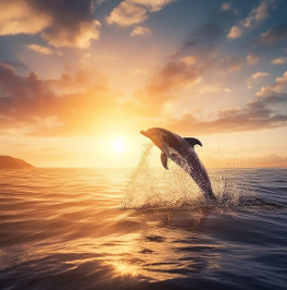 Saludo al amanecer - Rompecabezas de Dolphin Jigsa