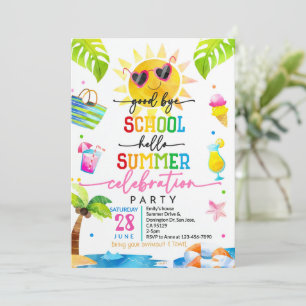 Saludo al colegio de despedida Invitación de veran