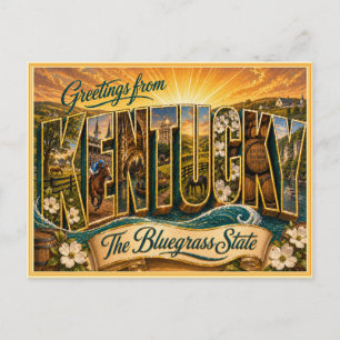 Saludo antiguo de Kentucky de postal