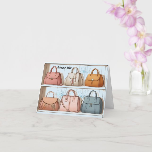 Saludo con tarjeta de bolso de estilo moda (Orquídea)