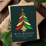 Saludo corporativo del Árbol de Navidad minimalist<br><div class="desc">Elegante y minimalista Árbol de Navidad Saludo Tarjeta de Navidad Corporativa. Trae alegría a sus allegados y haz que la celebración sea inolvidable. Para una mayor personalización,  haga clic en el botón azul situado a la derecha y utilice la herramienta de diseño para modificar esta plantilla.</div>