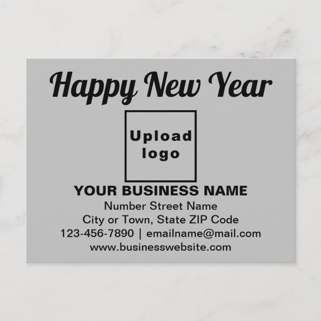 Saludo de año nuevo de negocios con tarjeta postal (Anverso)