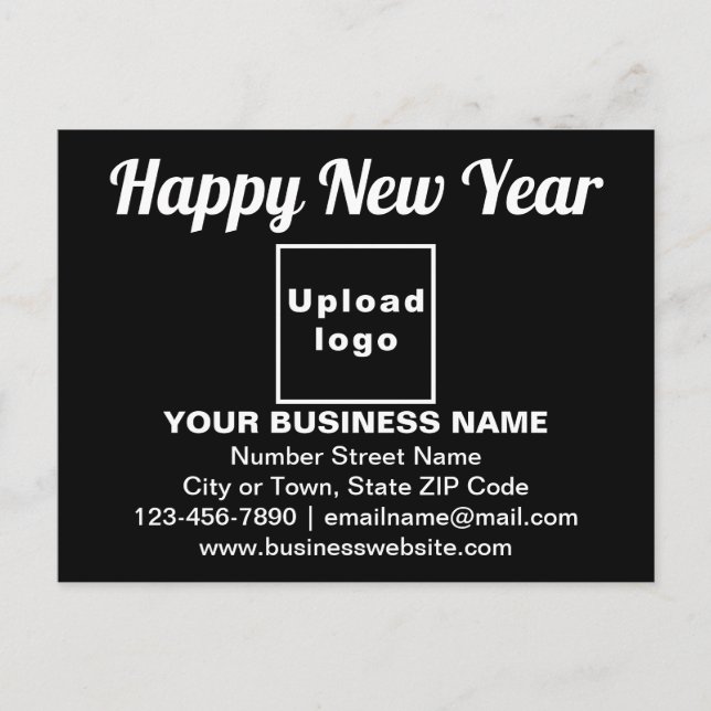 Saludo de año nuevo de negocios con tarjeta postal (Anverso)