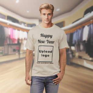 Saludo de año nuevo de negocios en camiseta color