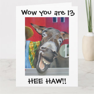 "SALUDO DE BURRO RIENDO" PARA TARJETA DE CUMPLEAÑO
