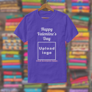 Saludo de Business Valentine en camiseta morada