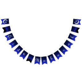 Saludo de Eid Mubarak - bandera del empavesado del