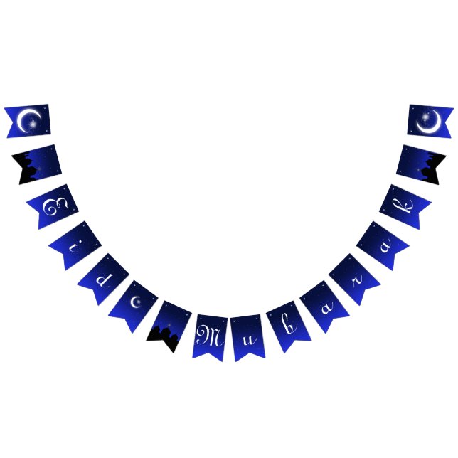 Saludo de Eid Mubarak - bandera del empavesado del (Todo)