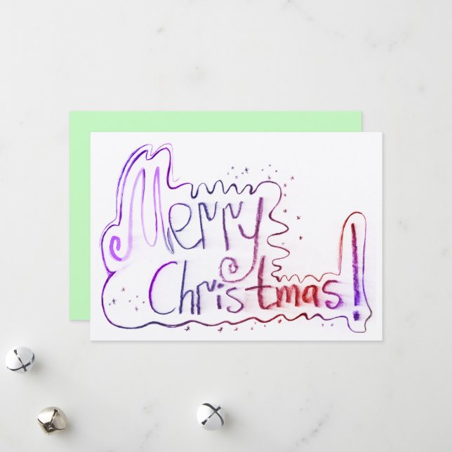 Saludo de Feliz Navidad letra a mano (Anverso/Reverso In Situ)